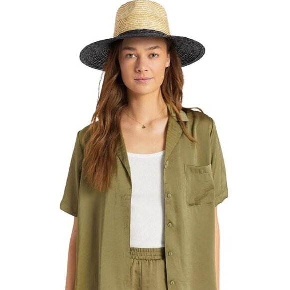 Brixton Women's Cream Straw Joanna Festival Fedora Hat Fitted Small